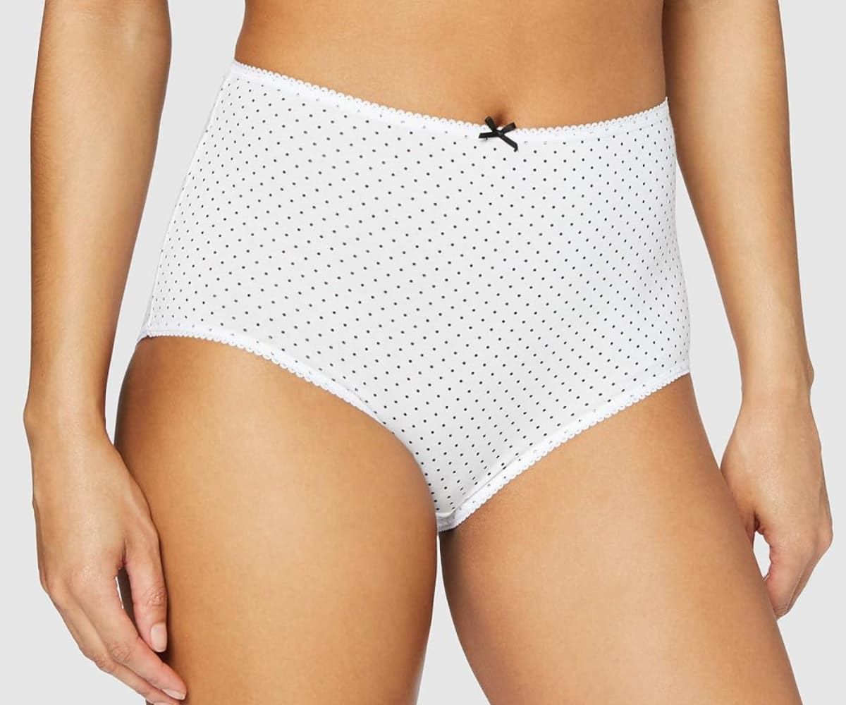 Marke: Iris & Lilly Damen-Hipster Aus Baumwolle Mit Spitze, 2er
